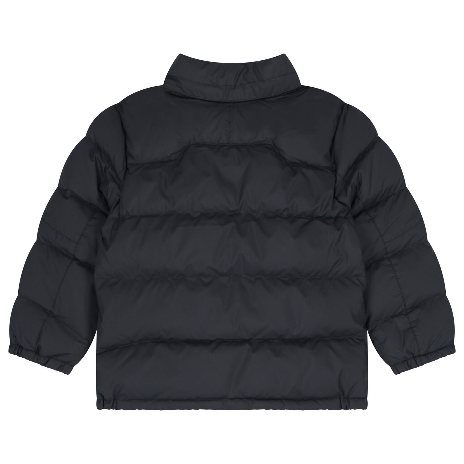 Boys Black Logo Puffer Jacket, 1, hi-res