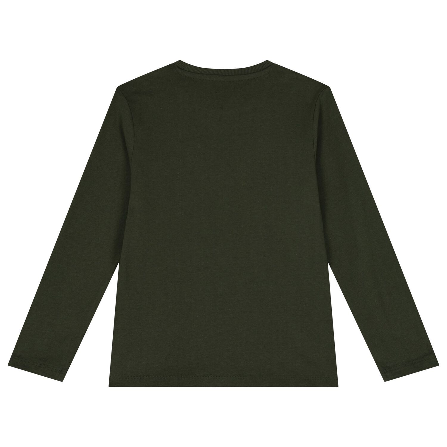 Boys Green Logo Long Sleeve Top, 1, hi-res