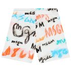 Boys White Logo Shorts, 1, hi-res