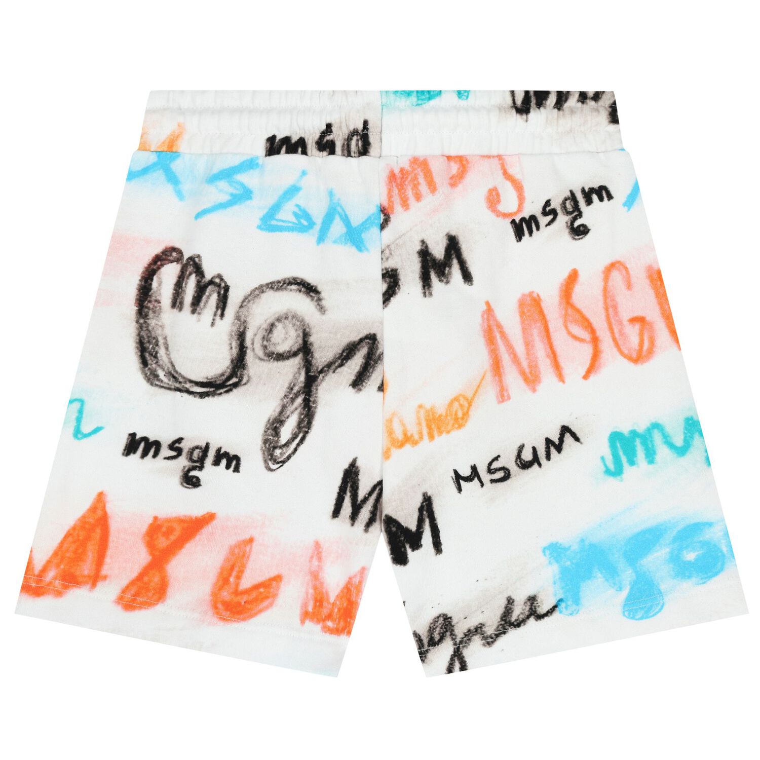 Boys White Logo Shorts, 1, hi-res
