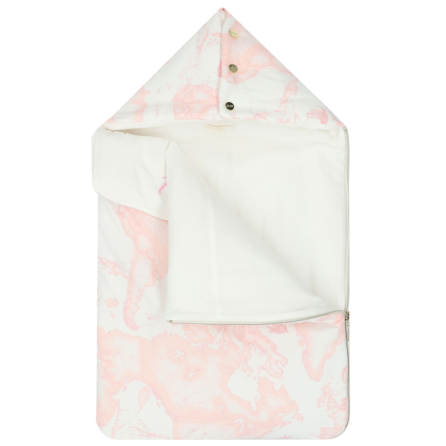 Pink & Ivory Geo Map Baby Nest, 1, hi-res