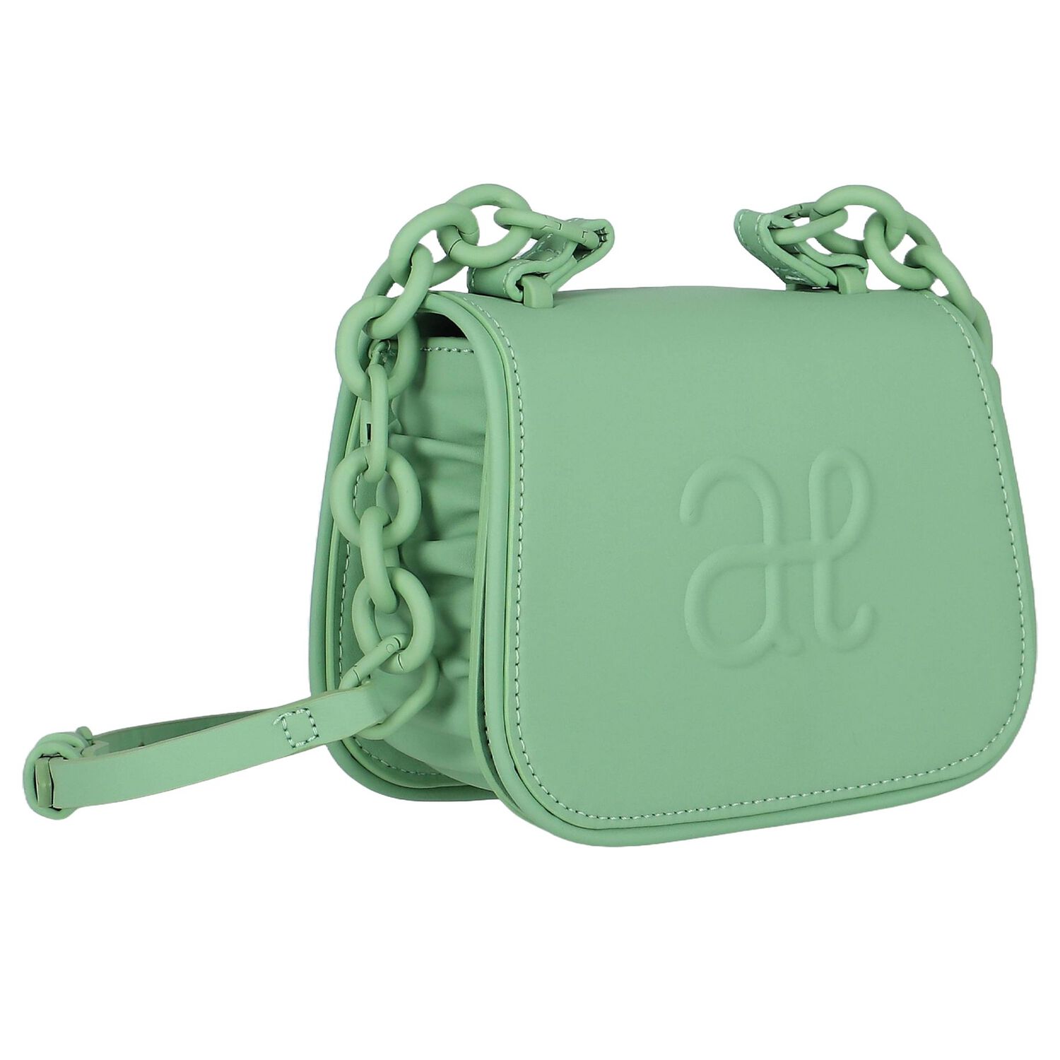 Girls Green Logo Handbag, 2, hi-res