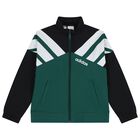 Green & Black Logo Zip up top, 1, hi-res
