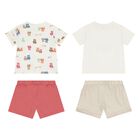 Baby Boys White & Beige Shorts Set ( 2-Pack ) , 2, hi-res