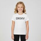 Girls White Logo T-Shirt, 2, hi-res