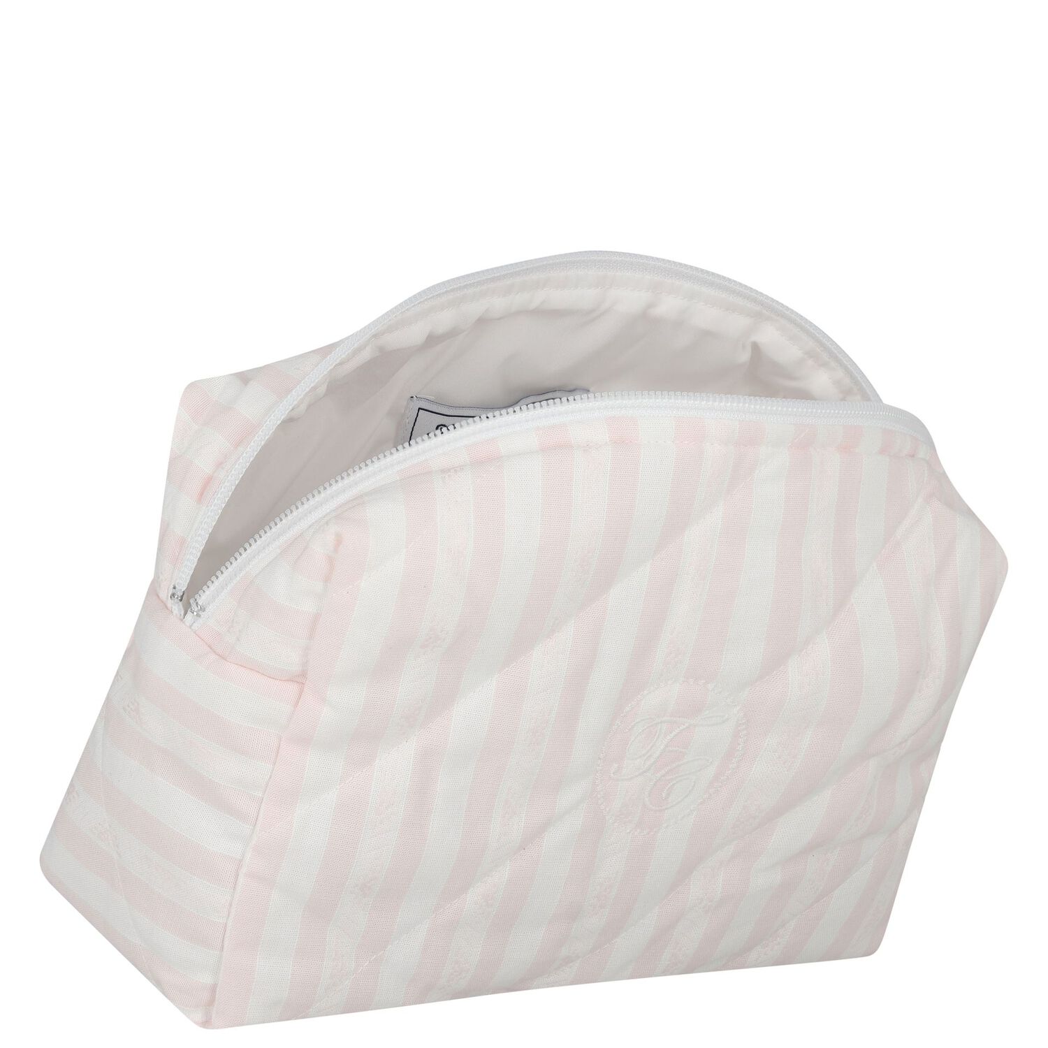 Baby Girls White & Pink Wash Bag, 2, hi-res