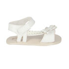 Baby Girls White Sandals, 1, hi-res