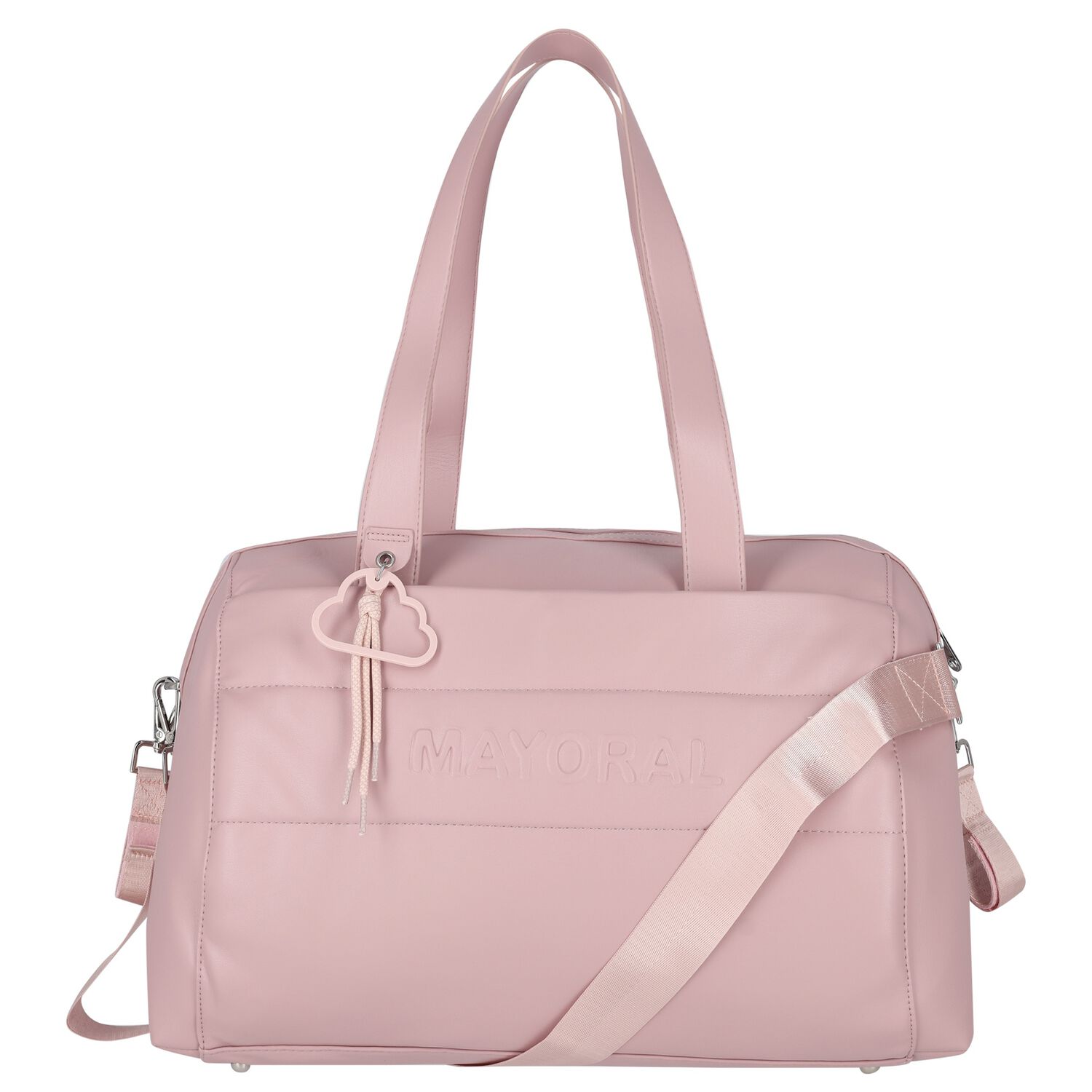 Pink Faux Leather Changing Bag, 2, hi-res