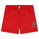 Boys Red Logo Swimshorts, 2, hi-res