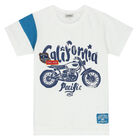 Boys White & Blue California Shorts Set, 1, hi-res