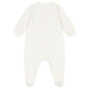 White Logo Babygrow