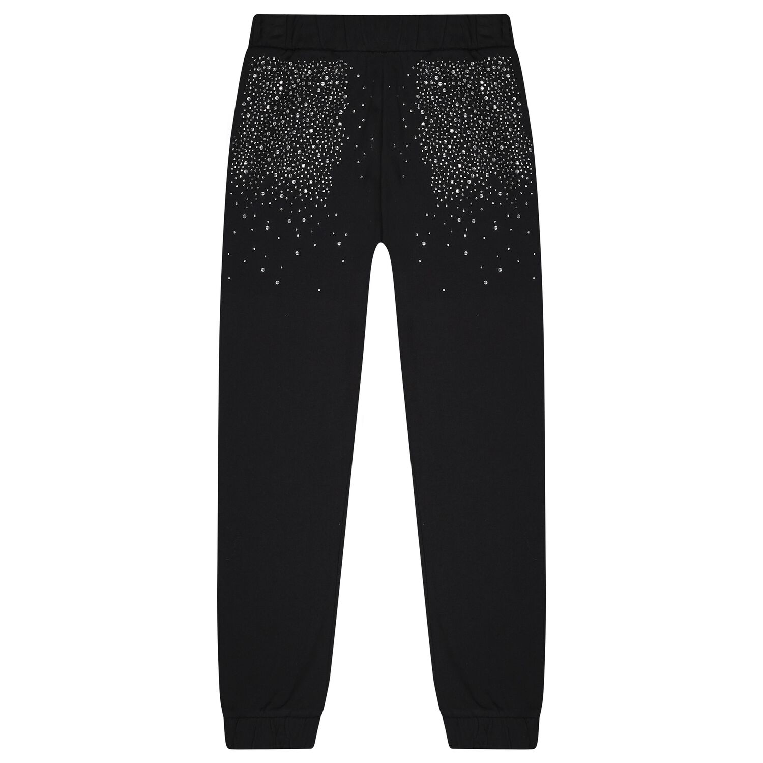 Girls Black Embellished Joggers, 1, hi-res