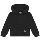 Girls Grey Logo Zip Up Top, 1, hi-res