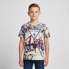Boys Beige Logo T-Shirt, 3, hi-res