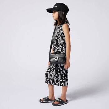 Girls Black Daisy Handbag