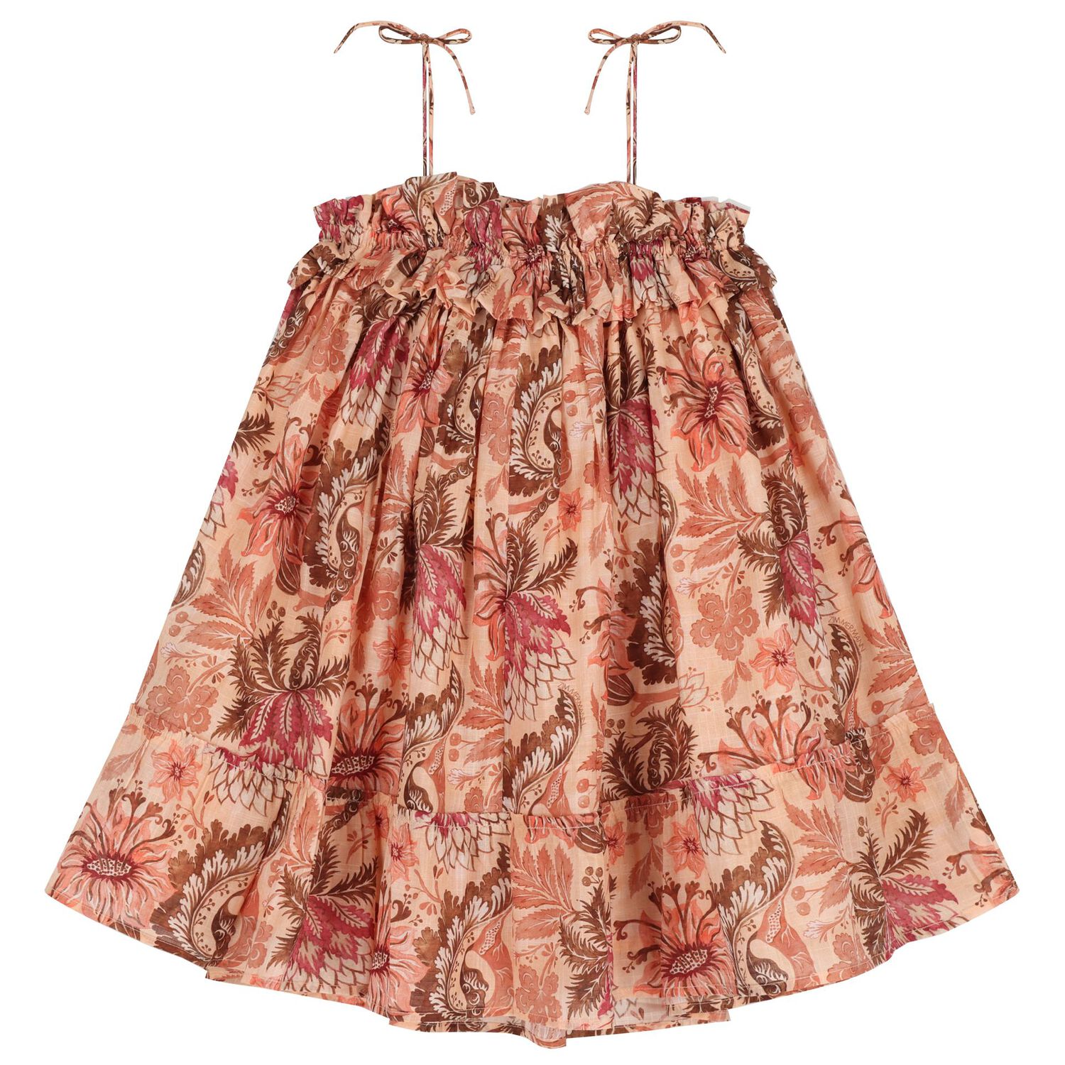 Girls Pink Floral Dress, 1, hi-res