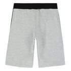 Boys Grey Logo Shorts, 1, hi-res