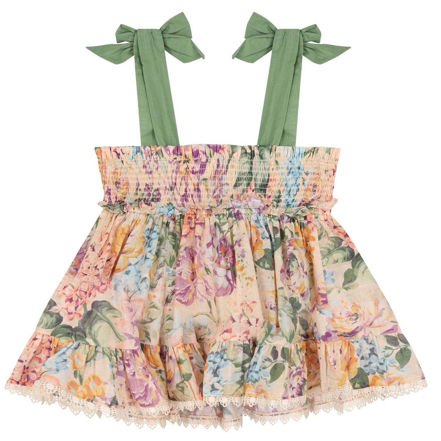 Girls Multi-Coloured Floral Top, 1, hi-res image number null