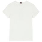 Boys White Logo T-Shirt, 1, hi-res