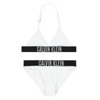 Girls White Triangle Bikini, 1, hi-res