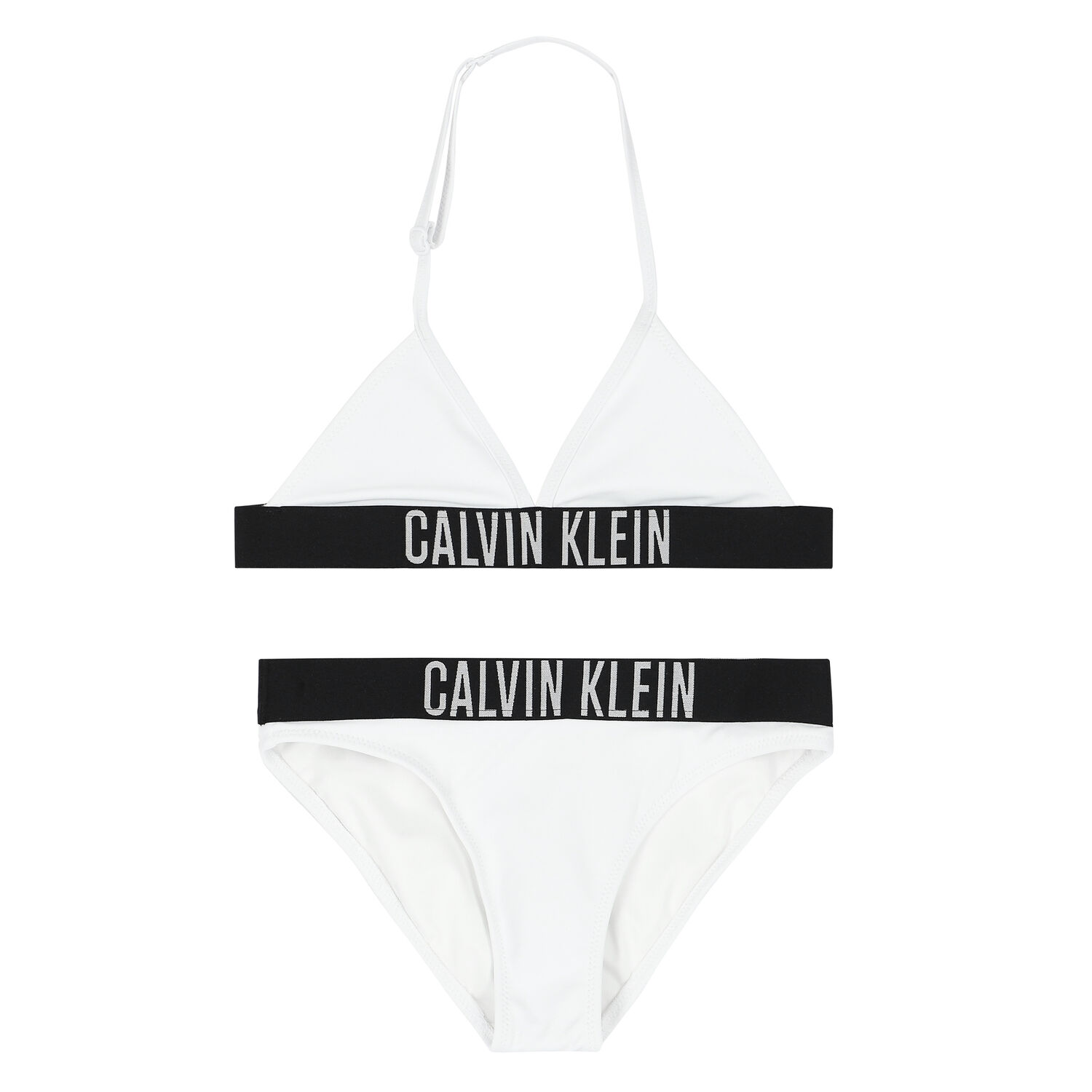Girls White Triangle Bikini, 1, hi-res