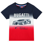 Younger Boys Navy, White & Red Logo T-Shirt, 1, hi-res