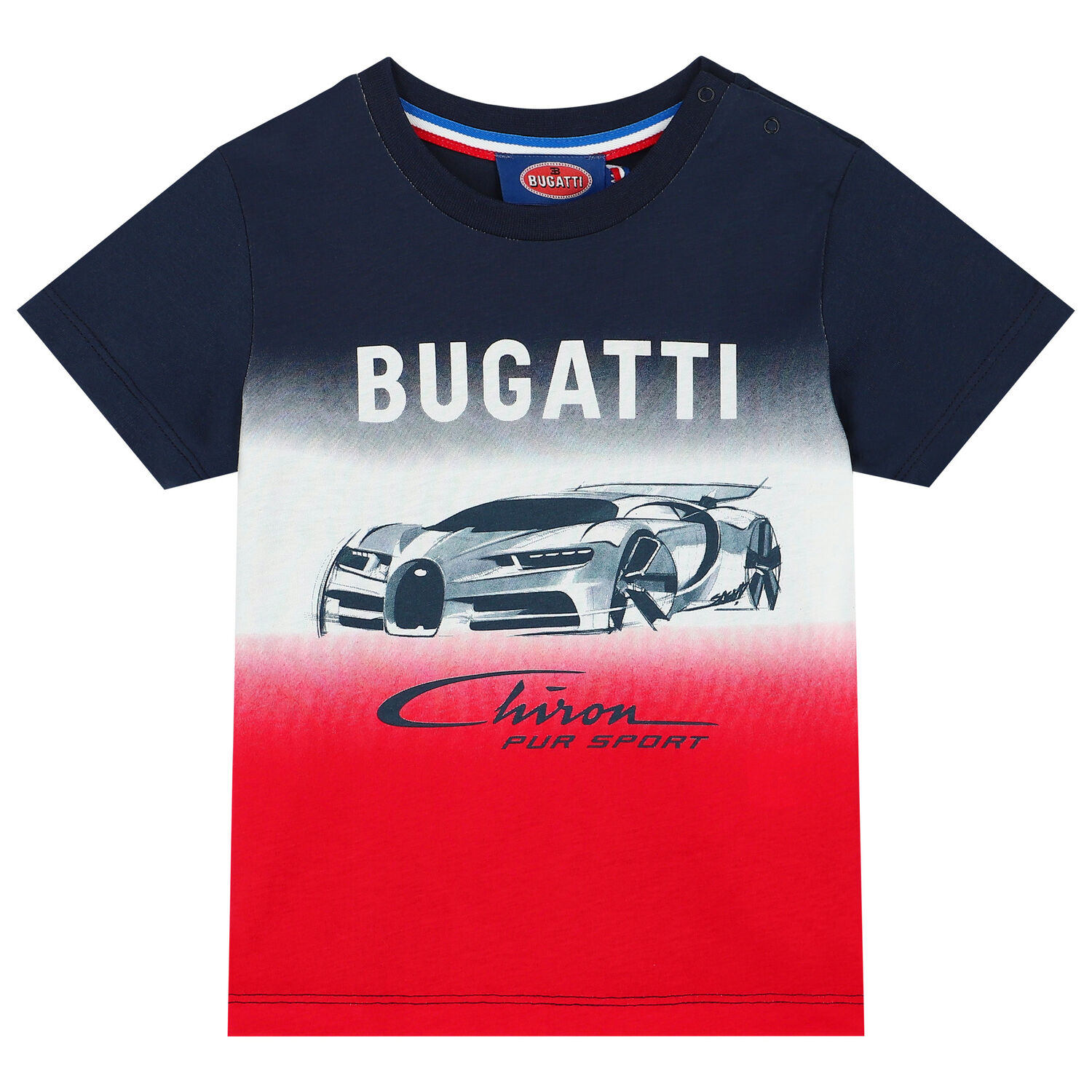 Younger Boys Navy, White & Red Logo T-Shirt, 1, hi-res