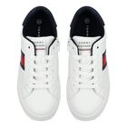 Boys White Logo Trainers, 1, hi-res