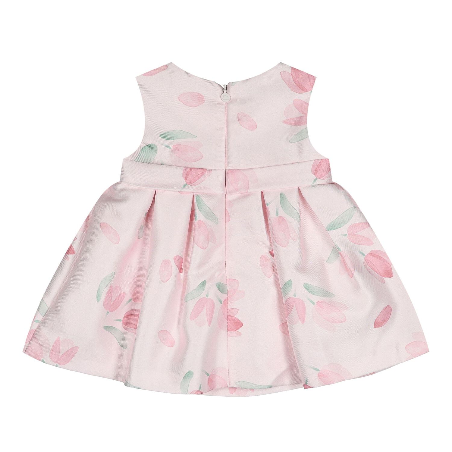 Baby Girls Pink Floral Satin Dress Set, 1, hi-res