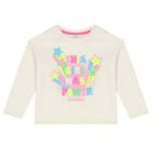 Girls Ivory Sequins Long Sleeve Top, 1, hi-res