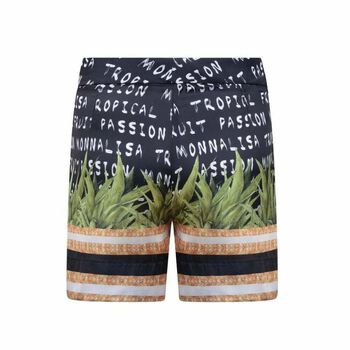 Girls Black Tropical Shorts