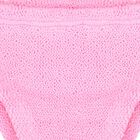 Girls Yellow & Bubblegum Pink Crinkle Bikini, 1, hi-res