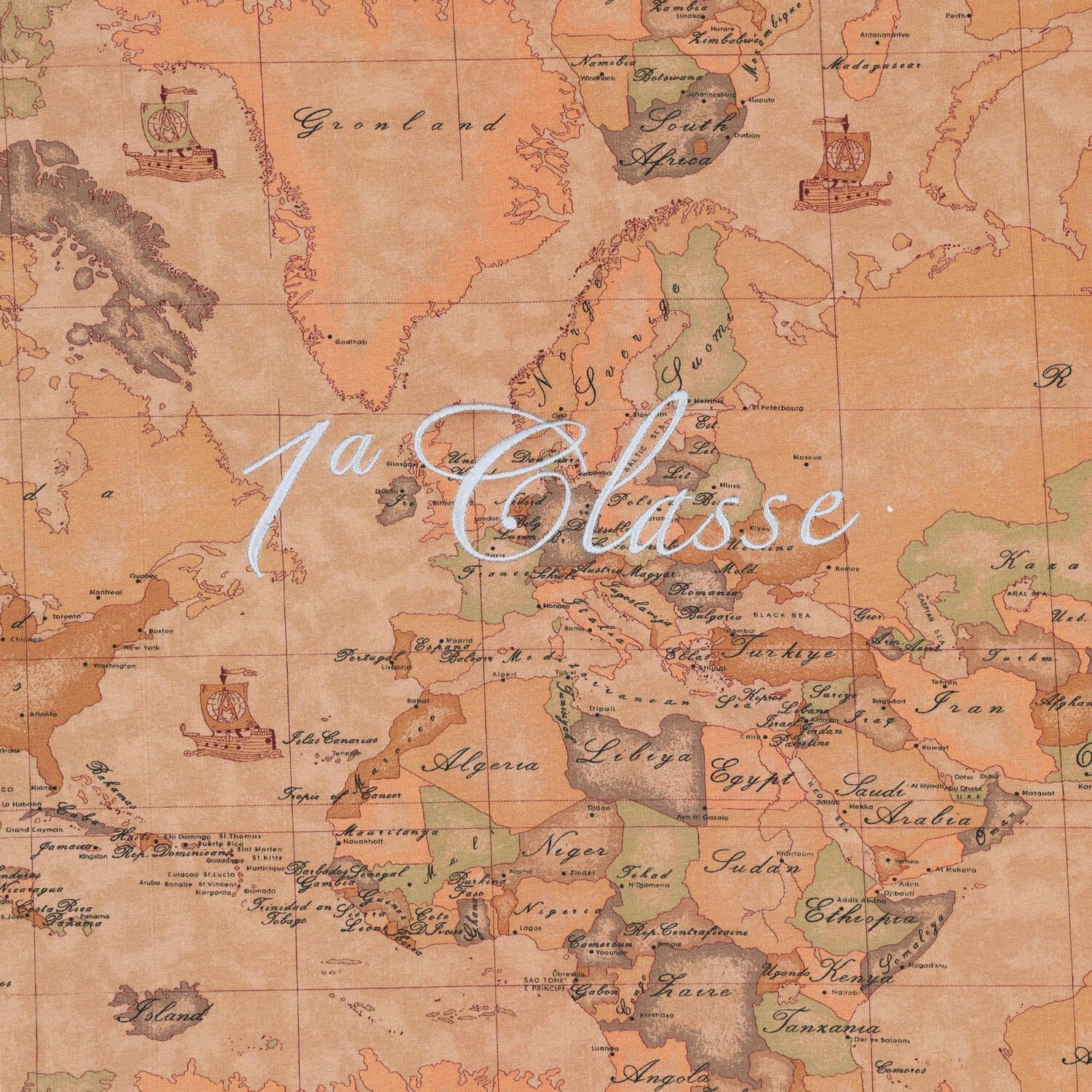 Baby Boys Beige & Blue Geo Map Babygrow Gift Set, 1, hi-res