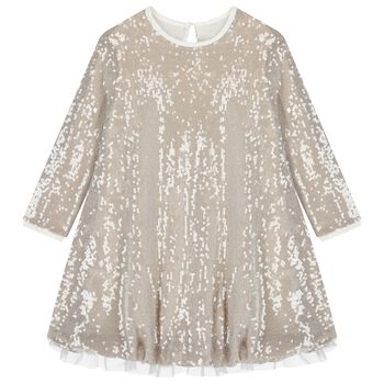 Girls Gold & Silver Embellished Dress