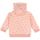 Younger Girls Pink Logo Tracksuit, 1, hi-res