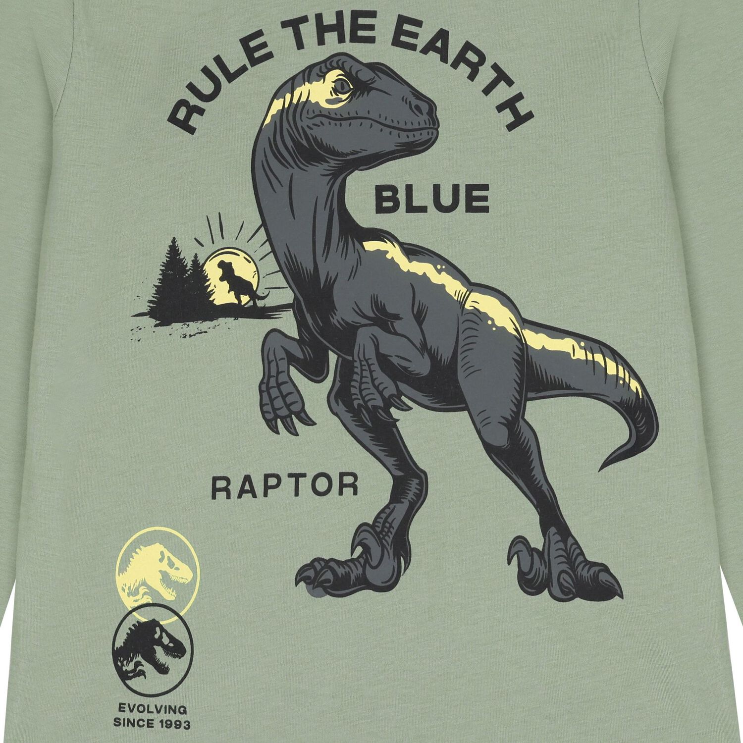 Boys Green Dinosaur Long Sleeve Top, 1, hi-res image number null