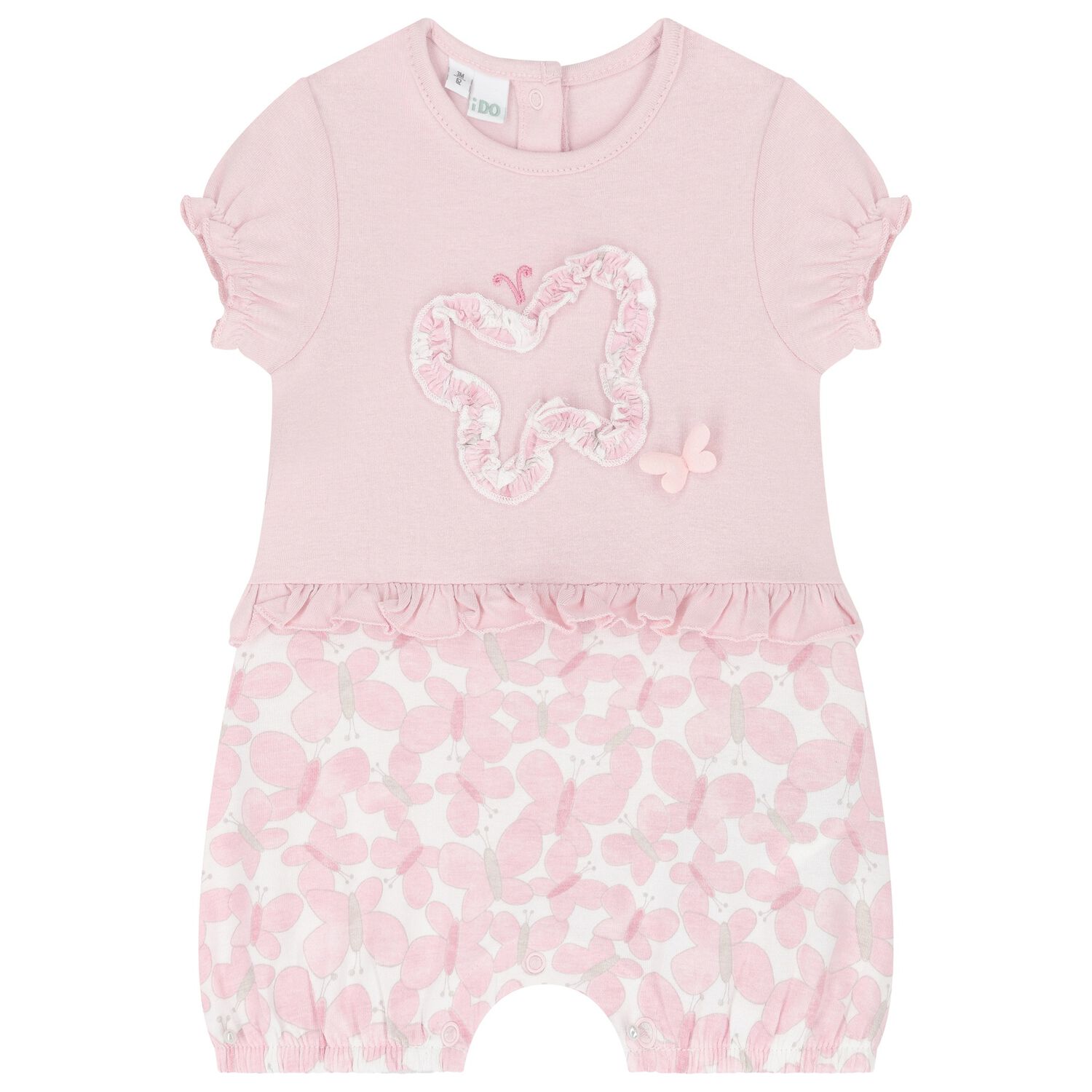 Baby Girls Pink Butterfly Romper, 1, hi-res image number null