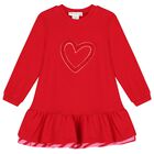 Girls Red Heart Dress Set, 1, hi-res