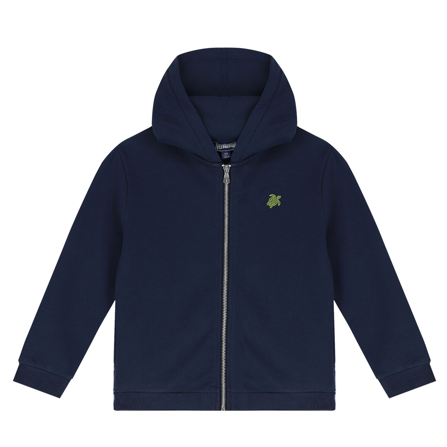 Boys Blue Turtle Hooded Top, 1, hi-res