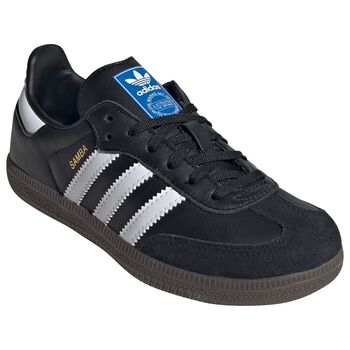 Black Logo Samba Trainers