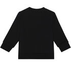 Younger Boys Black Logo Sweatshirt, 1, hi-res
