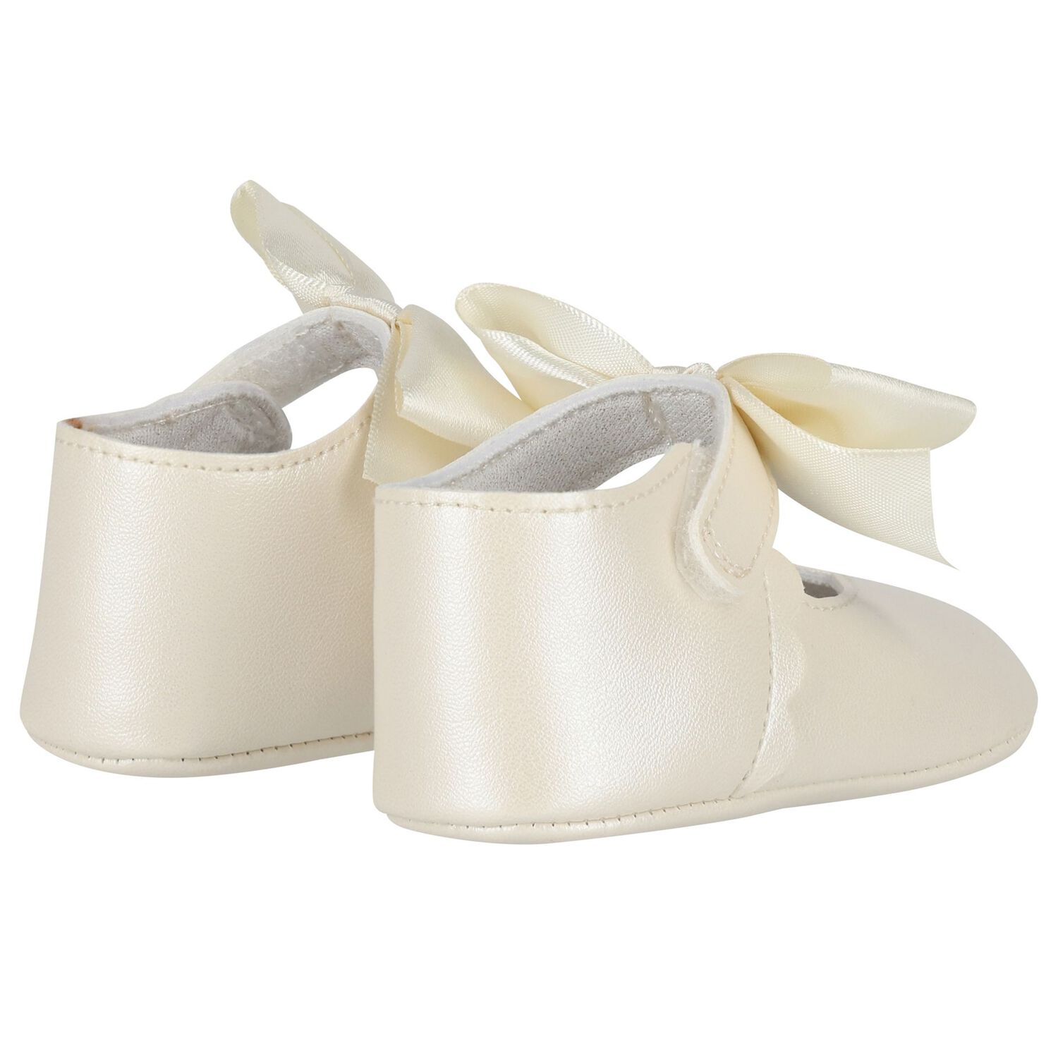Baby Girls Ivory Bow Pre Walker Shoes, 2, hi-res