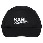 Baby Boys White & Black Logo Reversible Cap, 1, hi-res