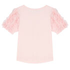 Girls Pink Tulle T-Shirt, 1, hi-res