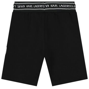 Boys Black Varsity Logo Shorts