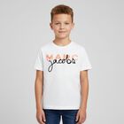 Boys White & Orange Logo T-Shirt, 1, hi-res