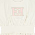 Girls Ivory Logo Dress, 1, hi-res
