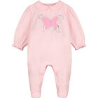 Baby Girls Pink Butterfly Babygrow, 1, hi-res