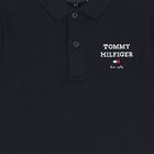 Boys Navy Blue Logo Polo Shirt, 1, hi-res