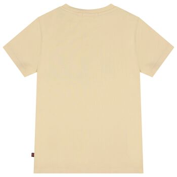 Girls Beige Teddy Bear Logo T-Shirt